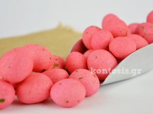 Sweet pebbles Rhodes whole strawberry in syrup & milk chocholate coated with a thin layer of sugar hatzygiannakis