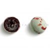 whole cherry amarena in syrup and chocolate (70% cocoa) with a thin layer of sugar-ios pebble